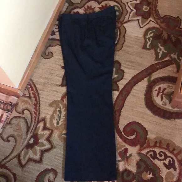 J CREW Size 16 33” Tall inseam 100% Wool Fully Lined Flat Front Deep Navy NEW - Picture 5 of 15